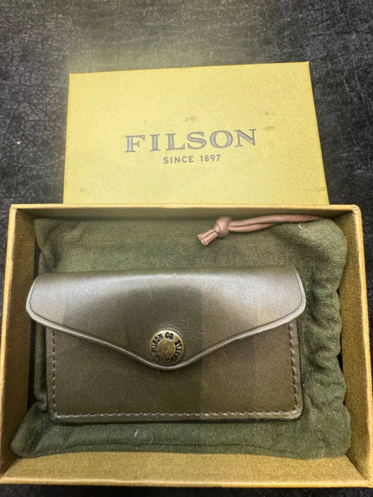 New in Box Rare Filson Snap Wallet Brown #11070440 Discontinued
