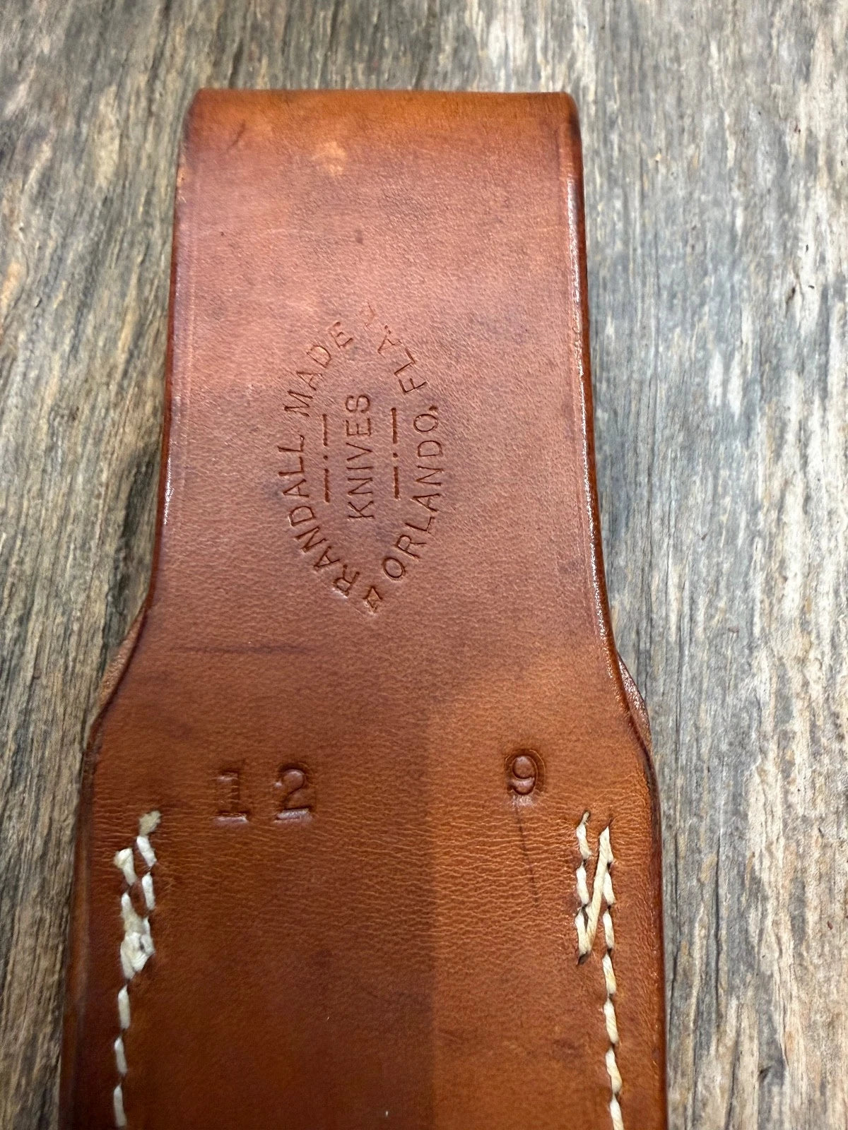Vintage Randall Leather Knife Sheath Model 12-9 Pre 90’s Johnson era tuff find