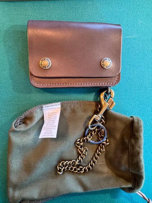 FILSON SMALL WORKSHOP WEATHERPROOF LEATHER CHAIN WALLET New in Box 11105345