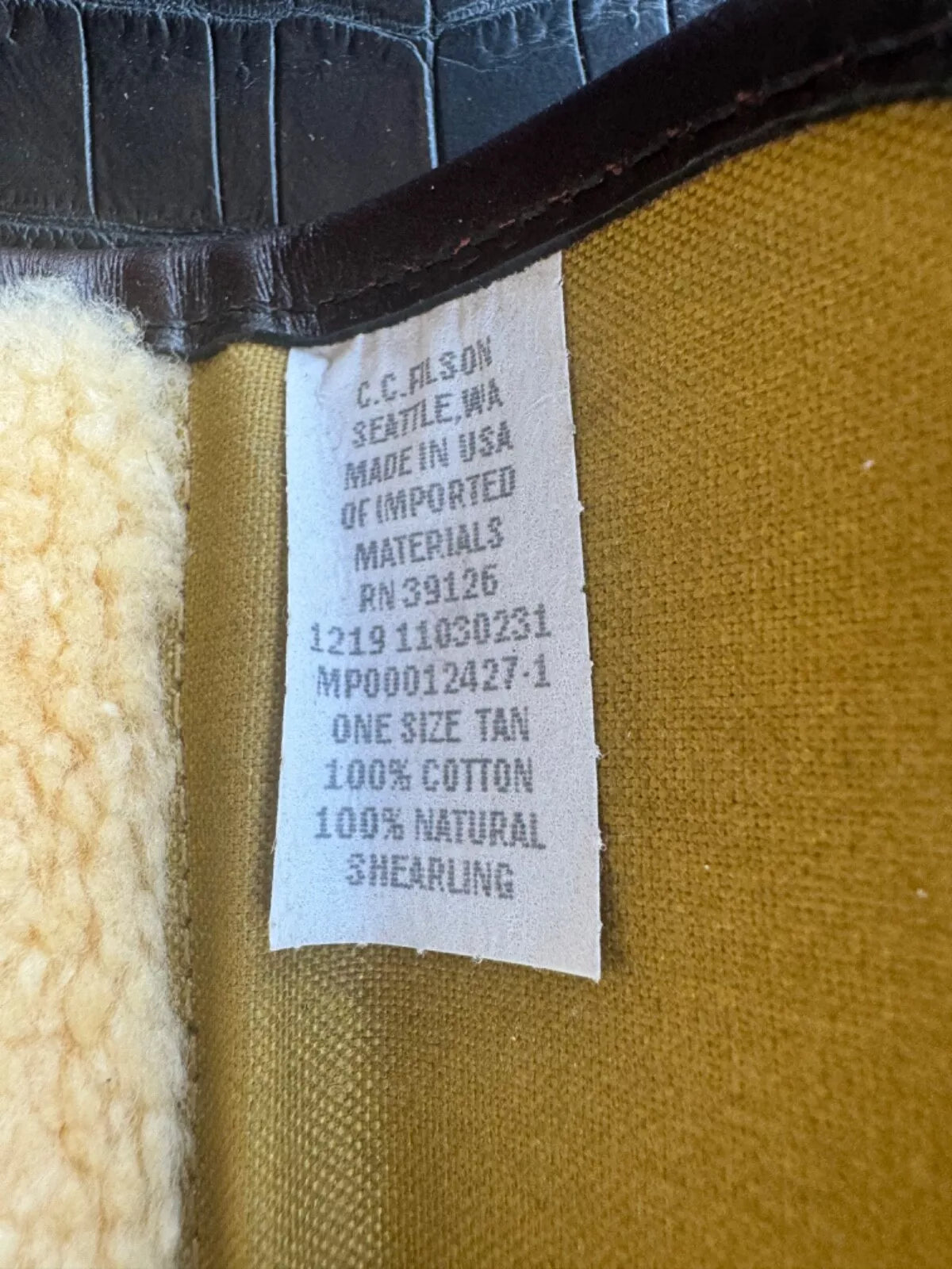Rare New Tags Filson Rugged Twill Tin + Shearling Fly Fishing Wallet Made in USA 11030231