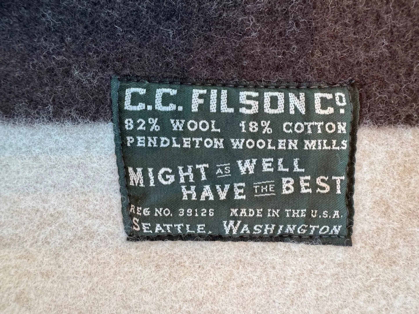 New NWT USA MADE Filson Pendleton 1st Wool Blanket Stag 80 by 64, 20130378