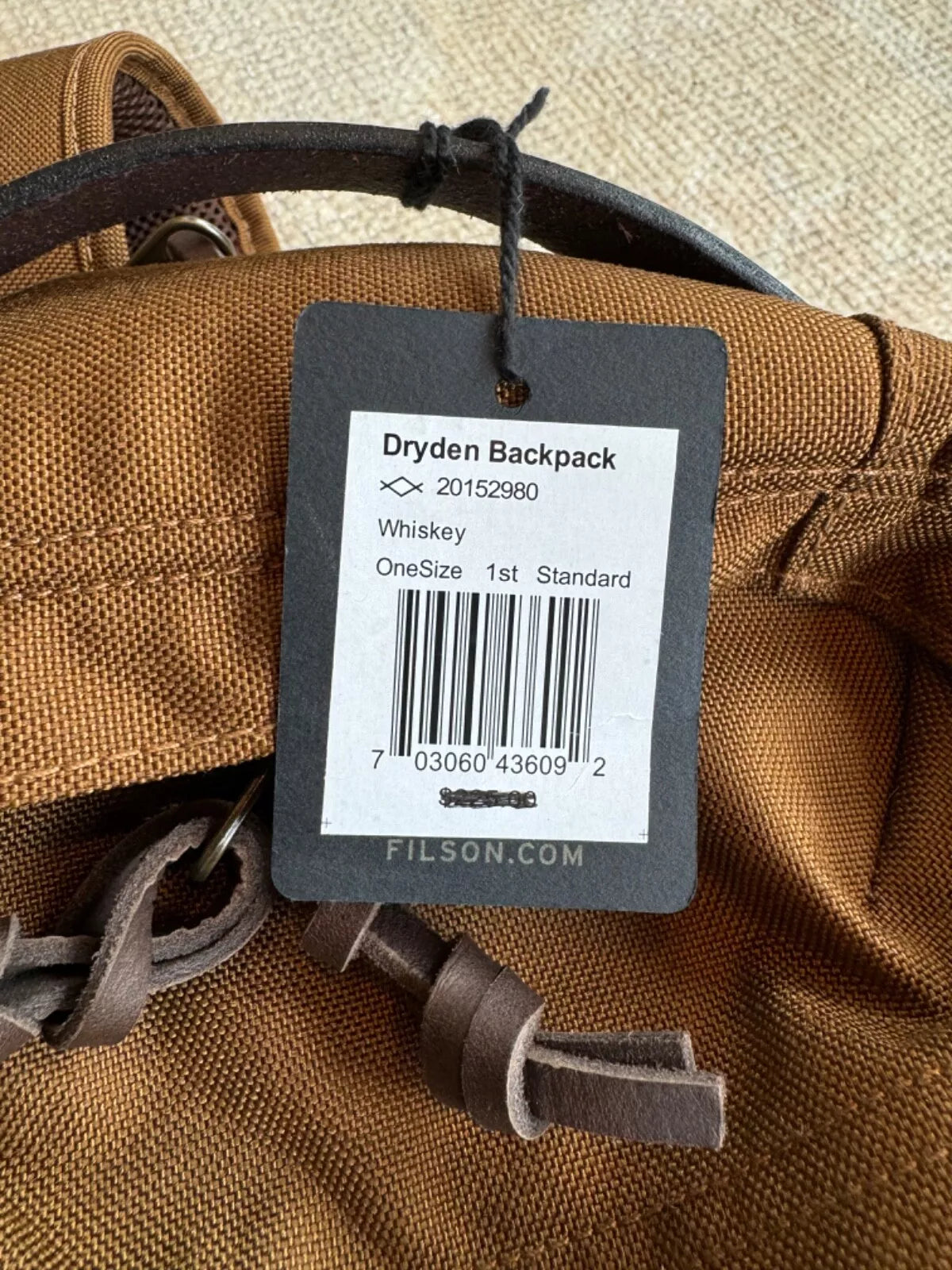 Filson Dryden Backpack in Whiskey New with Tags Sold out long ago 20152980