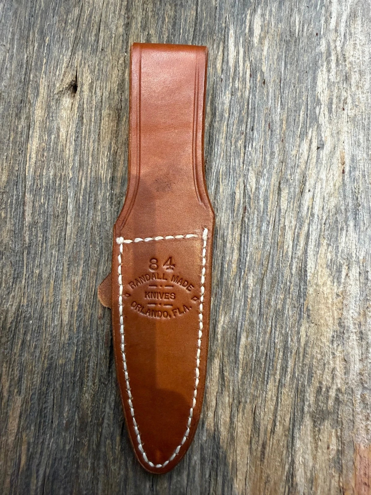 Randall Leather Knife Sheath Model 8-4 Linen stitched early Gutcher tuff find