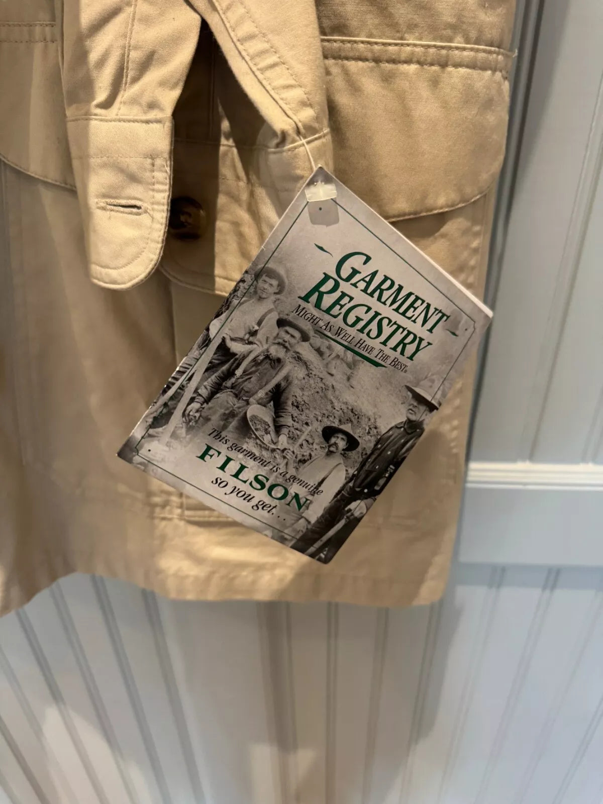 Rare Vintage New With Tags Filson Seattle Classic Safari Bush 553 Jacket XL Tan