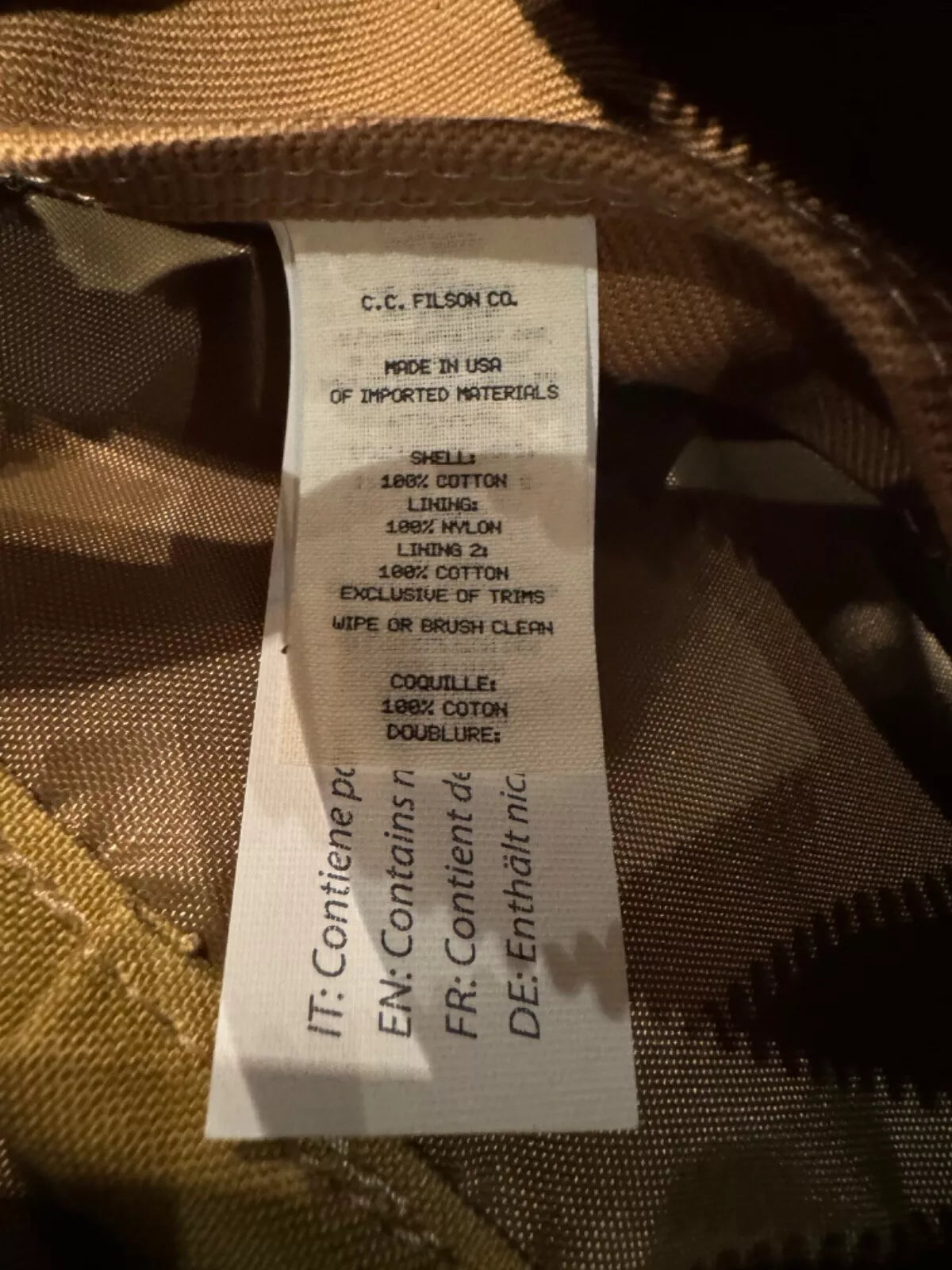 New Filson Travel Kit in Tan Twill and leather Made in USA 11070218