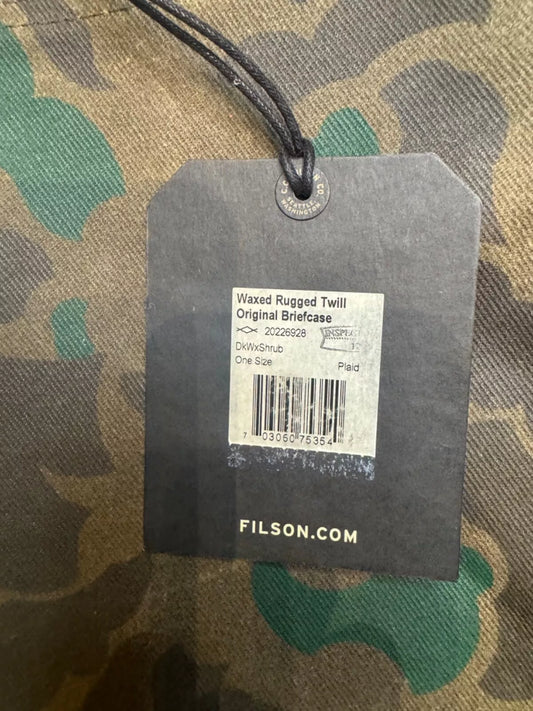 Rare Filson Dark Wax Shrub Briefcase NWT Made in USA - 20226928