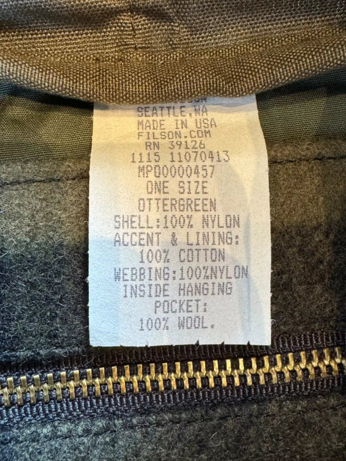 Filson Nylon Small Drawstring Pack Mackinaw Insert NWT Discontinued Rare 2015 #11070413