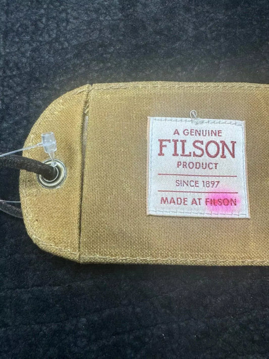 New with Tags Filson Tin Luggage Tag in Tin cloth with Clear window 11092094 2nd