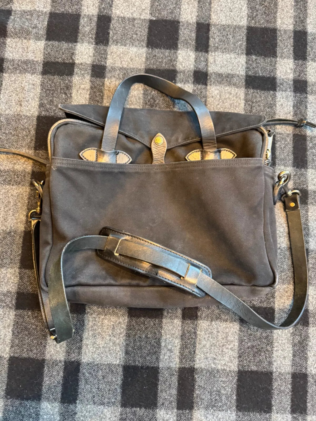 FILSON Rugged Twill Original Briefcase #256 Black # 11070256 USA Tag 04/18