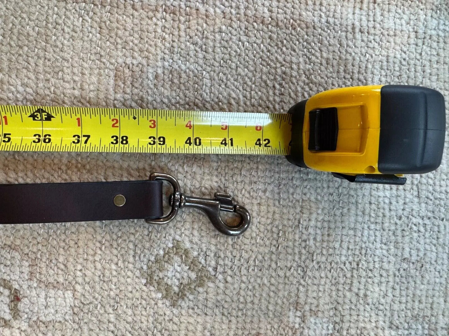 NWT Filson Leather Shoulder Strap USA Brown Bridle Brass Adjustable Small 20049230
