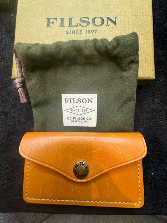 New in Box Rare Filson Snap Wallet Tan Felt Pouch #11070440 Discontinued