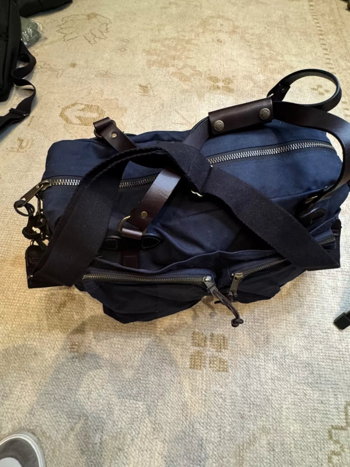 Filson 48-Hour Tin Cloth Briefcase | Made in USA | Very Rare | Navy | 70328