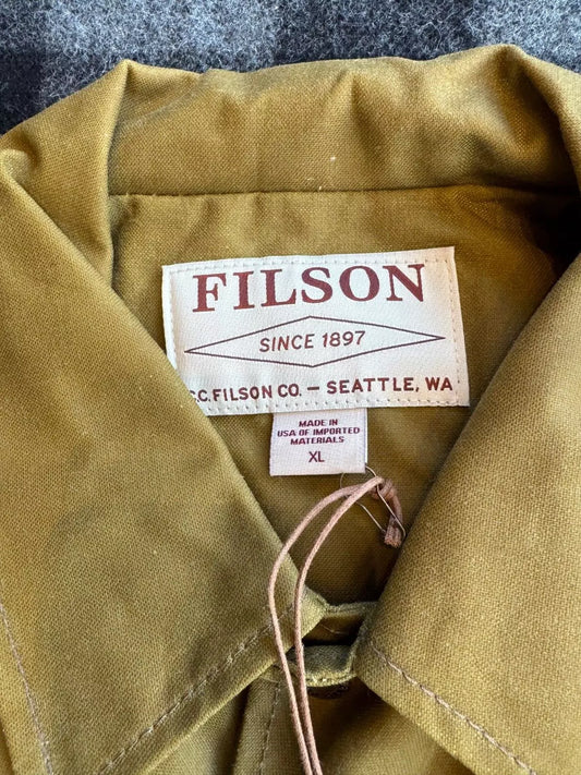 Filson Double Logger XL Coat 11010009 MADE IN USA Dark Tan Khaki Waxed Brand New