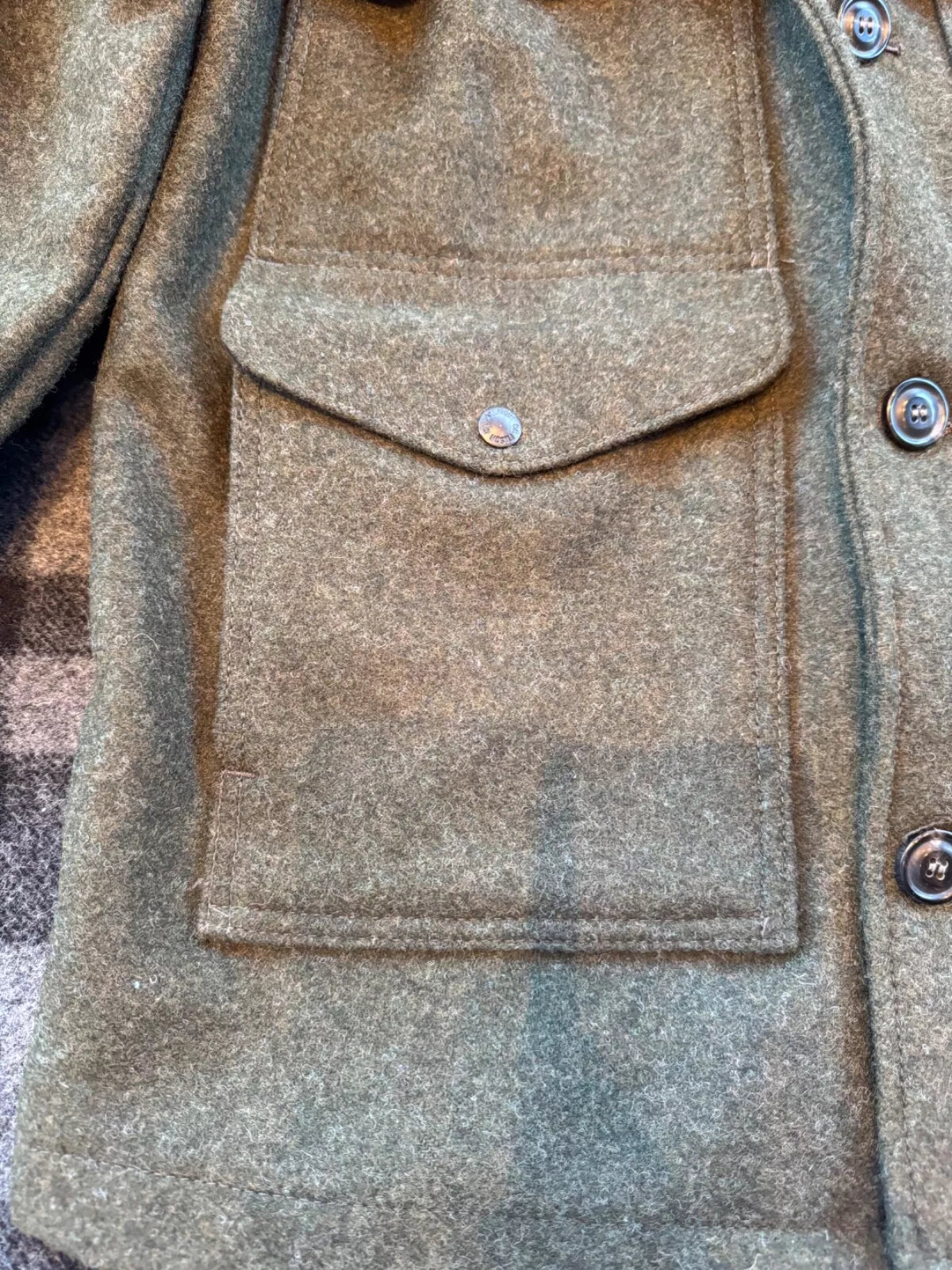 NWT 2021 FILSON LINED MACKINAW WOOL PACKER COAT FOREST GREEN MEDIUM # 20018829