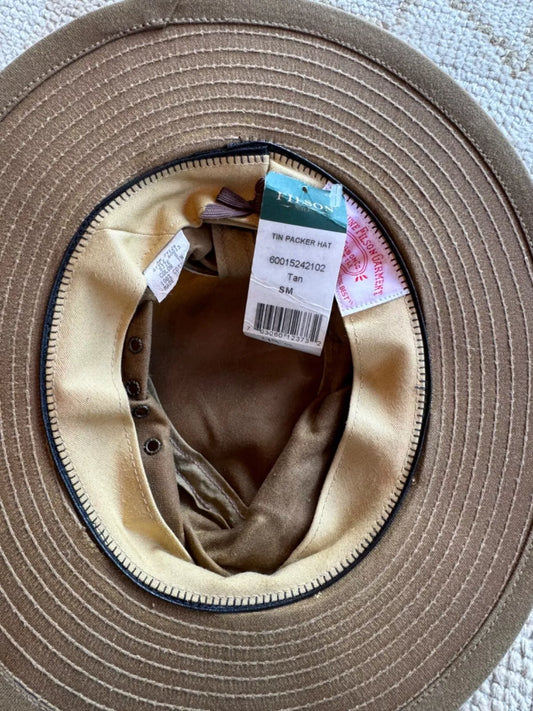 NWT Rare Filson Tin Packer Hat: S Small: Tan Made in USA