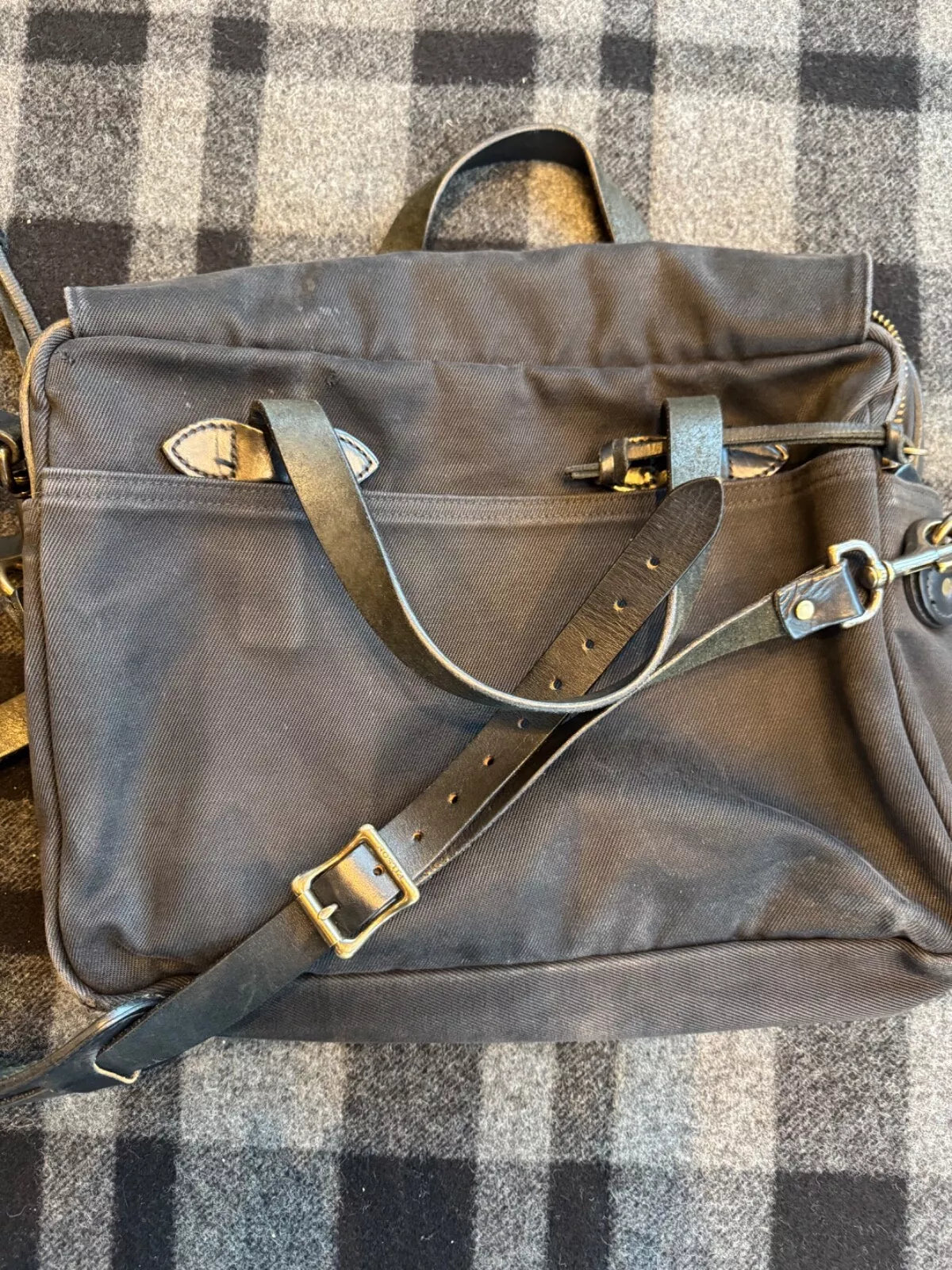 FILSON Rugged Twill Original Briefcase #256 Black # 11070256 USA Tag 04/18