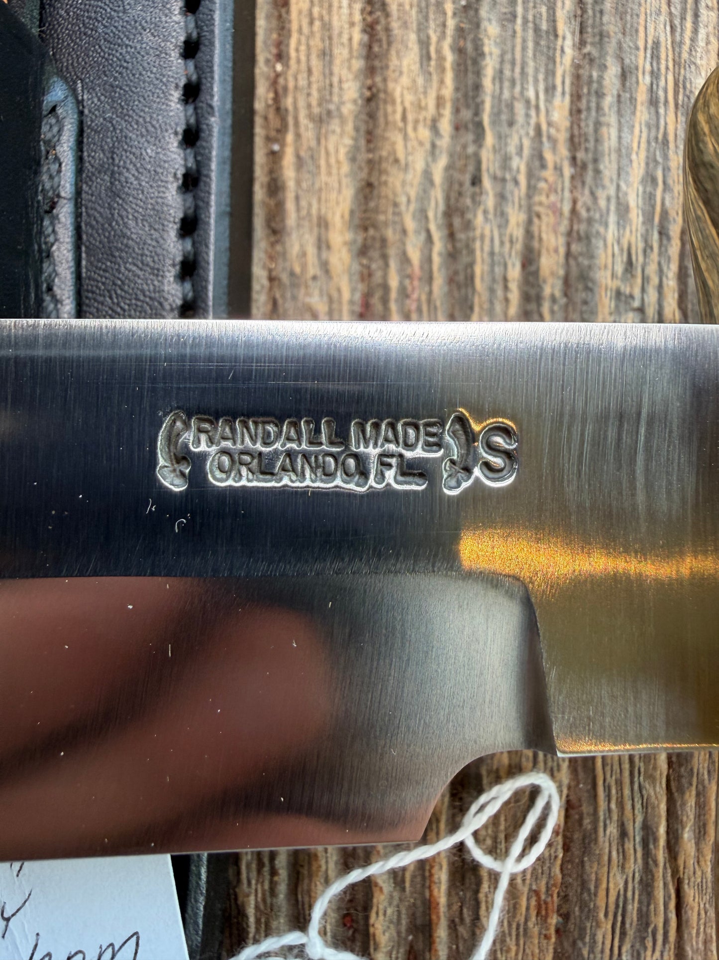 Rare Randall Model 12-9 AI Alternative Ivory etched in the blade, SS NSH + Buttcap Lanyard Wickersham Book noted, Lanyard