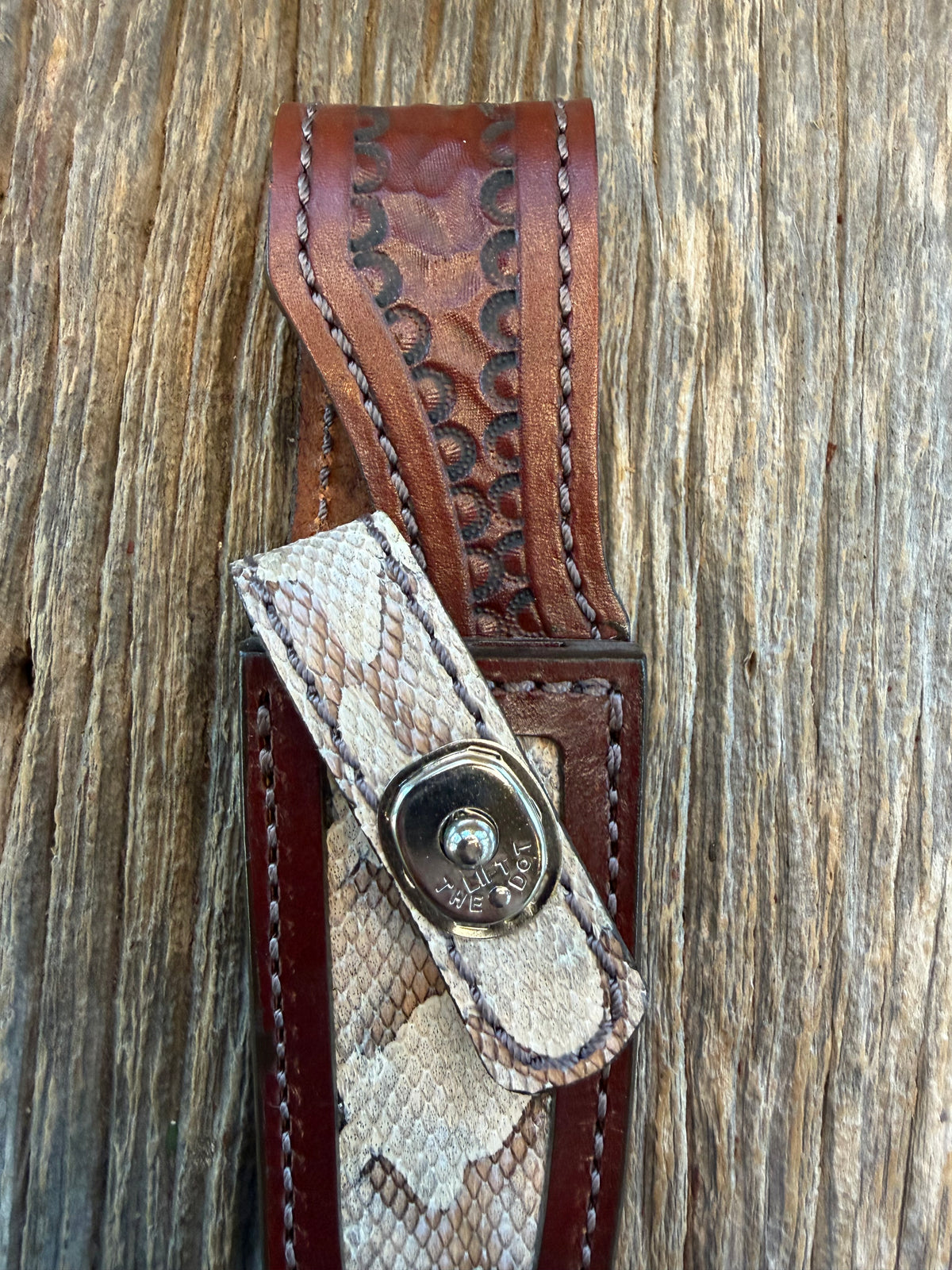 Unique Copperhead Pattern Randall Model 8-4 Sheath in Exotic Eastern Copperhead from Treeman She ...