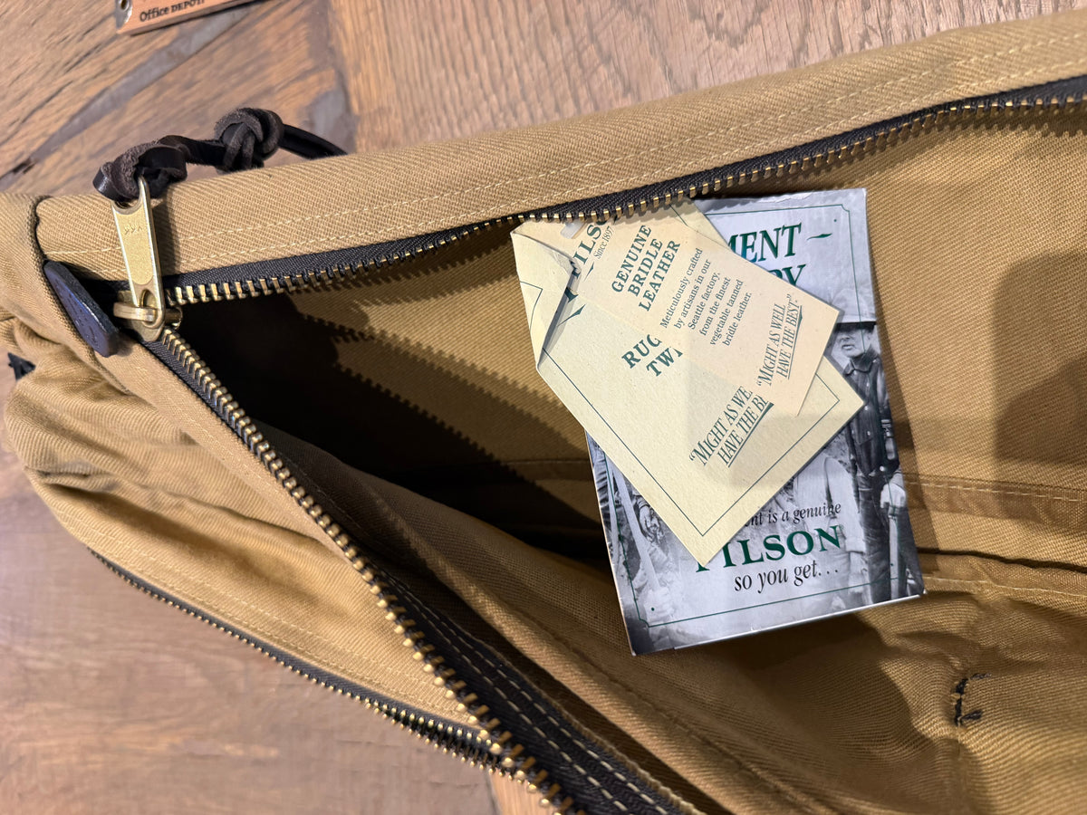 Very Rare New Old Stock Filson YKK Fly Fishing Rod Case Rugged Twill in Tan Made in USA 41 inch version. New with Original tags. new condition.