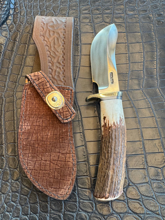 Randall Model Bowles Special Sheath in Exotic Chocolate Hippo Skin from Treeman. Sheath only