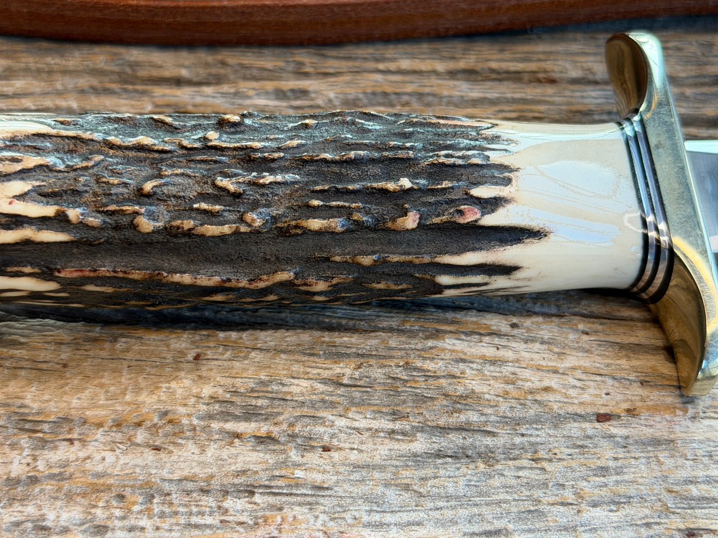 Randall Knife Model 2-7 Popcorn Stag, Stainless Blade, NSH, Lanyard