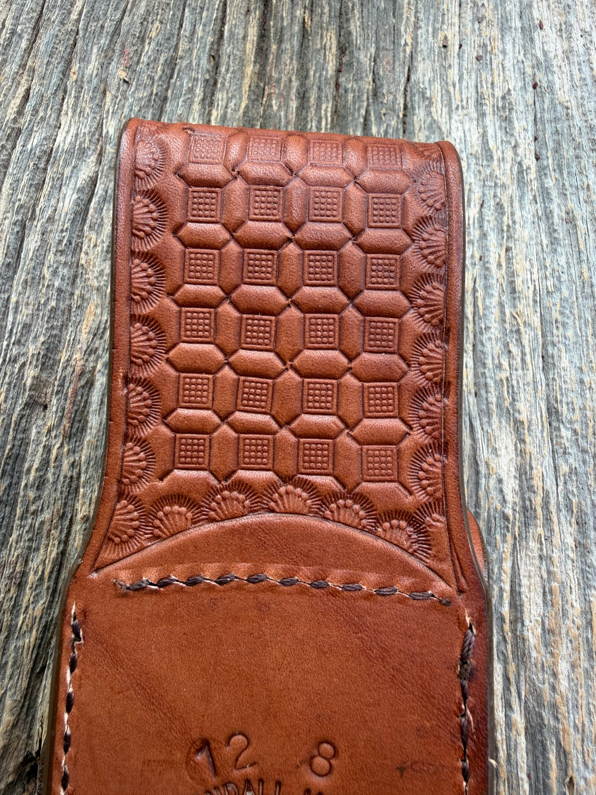 Randall Model 12-8 “Big Bear” Exotic Western Diamondback Rattlesnake Sheath from Sullivans by Gutcher. Basket weave belt loop. Randall Snap… killer.