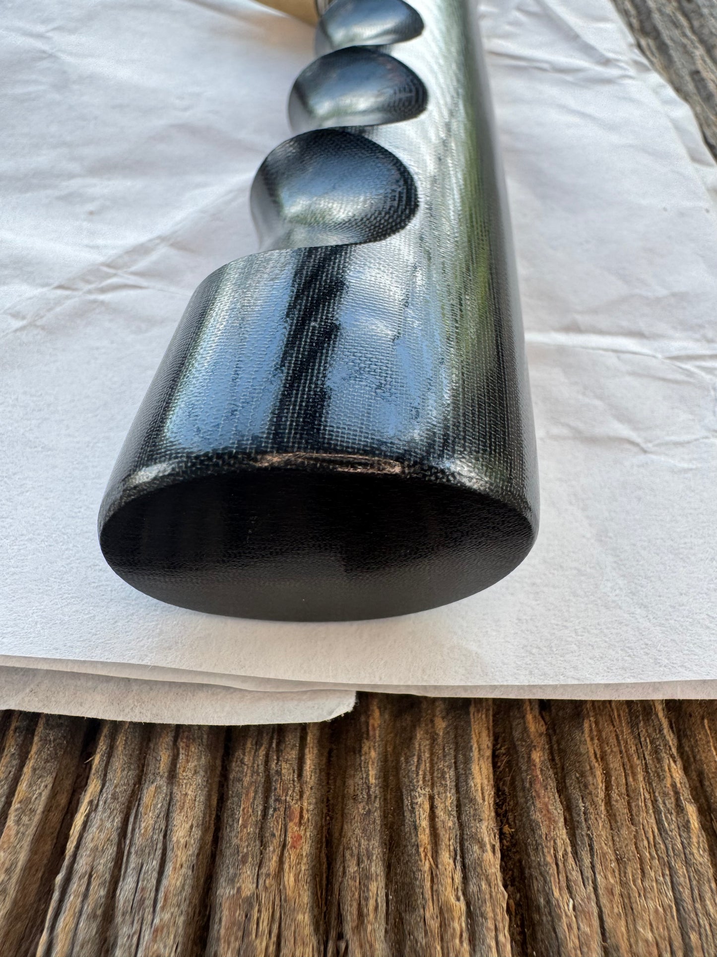 New in Paper Randall Knife Model 5-6 Black Micarta NSH , Finger grooves, Stainless