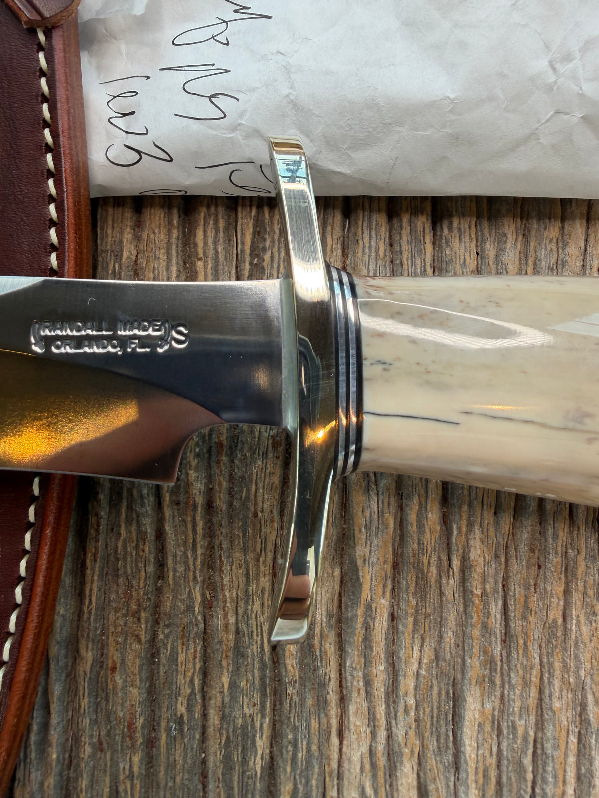 New in Paper Randall Model 12-8 Small Sasquatch with a nice piece of Fossil Walrus Ivory, Nickel Silver Hilt and butt plate.