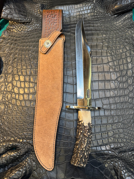 Randall Model Confederate Sheath in Exotic Grey Hippo from Treeman. Sheath only.