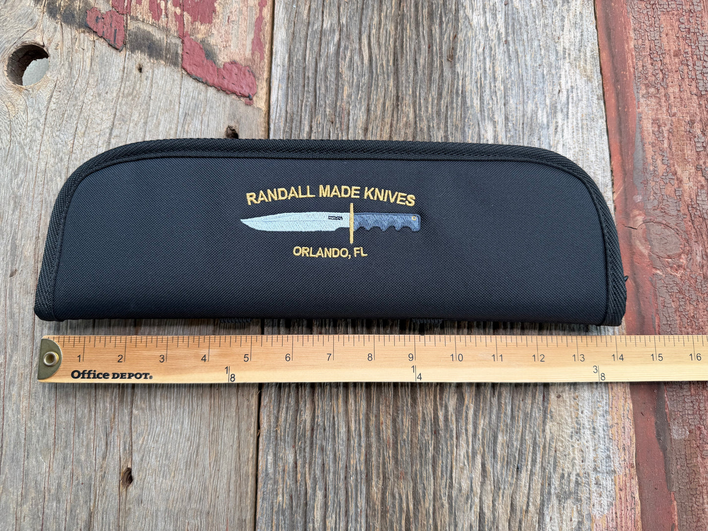 New Robbins Custom Knife case Randall Model 14 Logo Silk threading 13 inch interior usable case