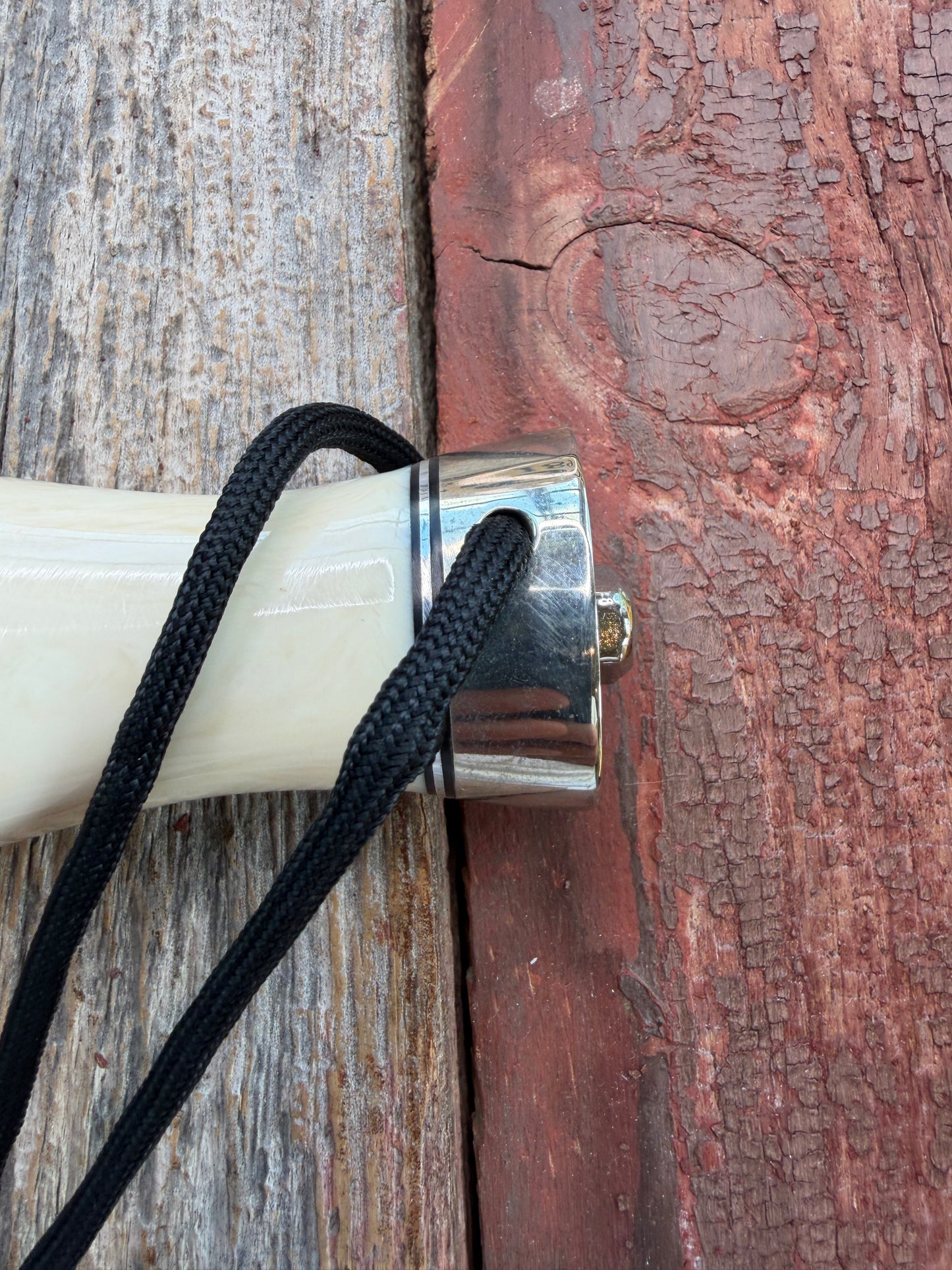 Rare Randall Model 12-9 AI Alternative Ivory etched in the blade, SS NSH + Buttcap Lanyard Wickersham Book noted, Lanyard