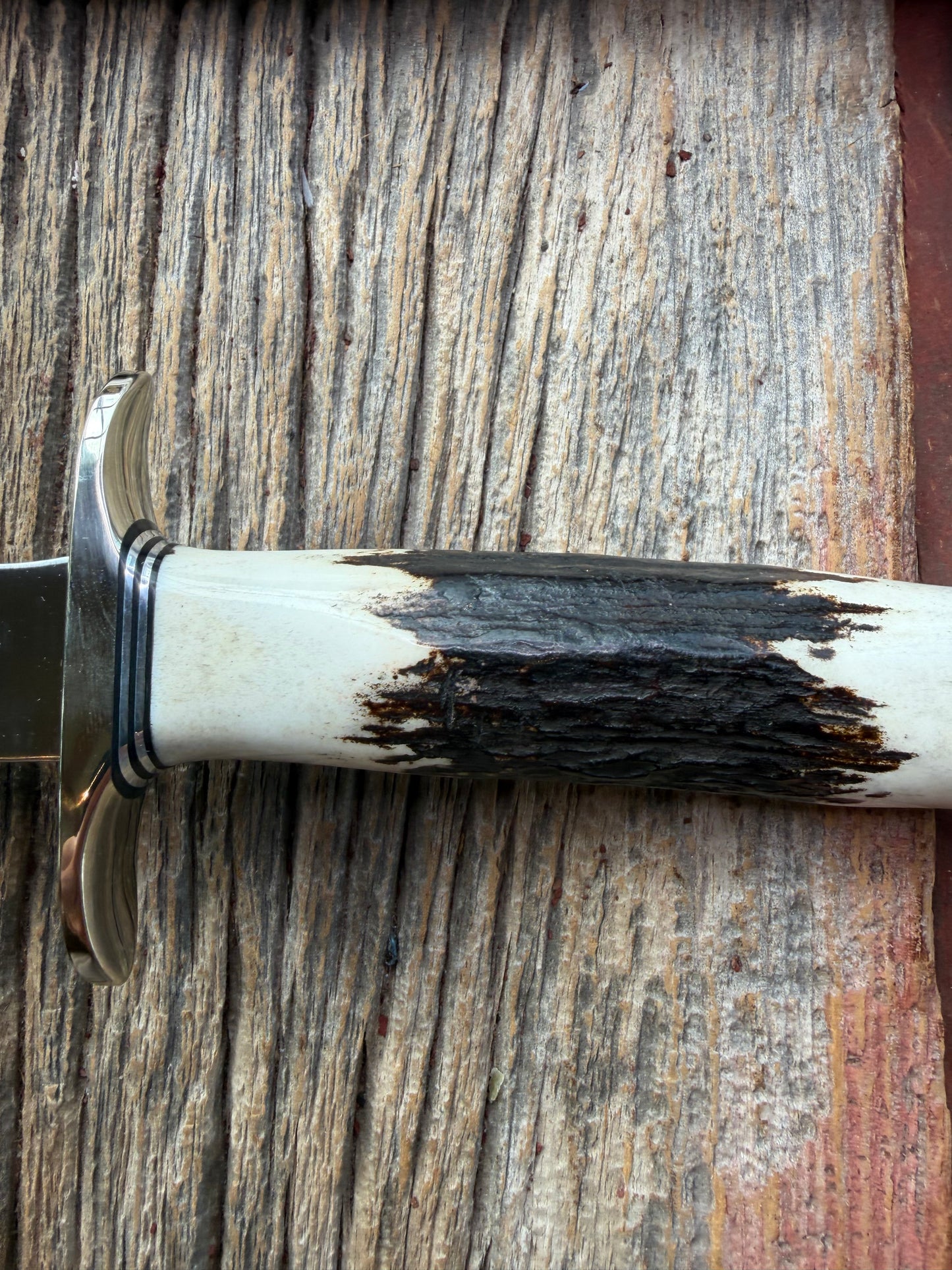 New in Paper Randall Made Knife Model 1-7 Stag , Stainless, Black and Aluminum spacers, Nickel Silver Hilt, Aluminum crows beak butt cap.