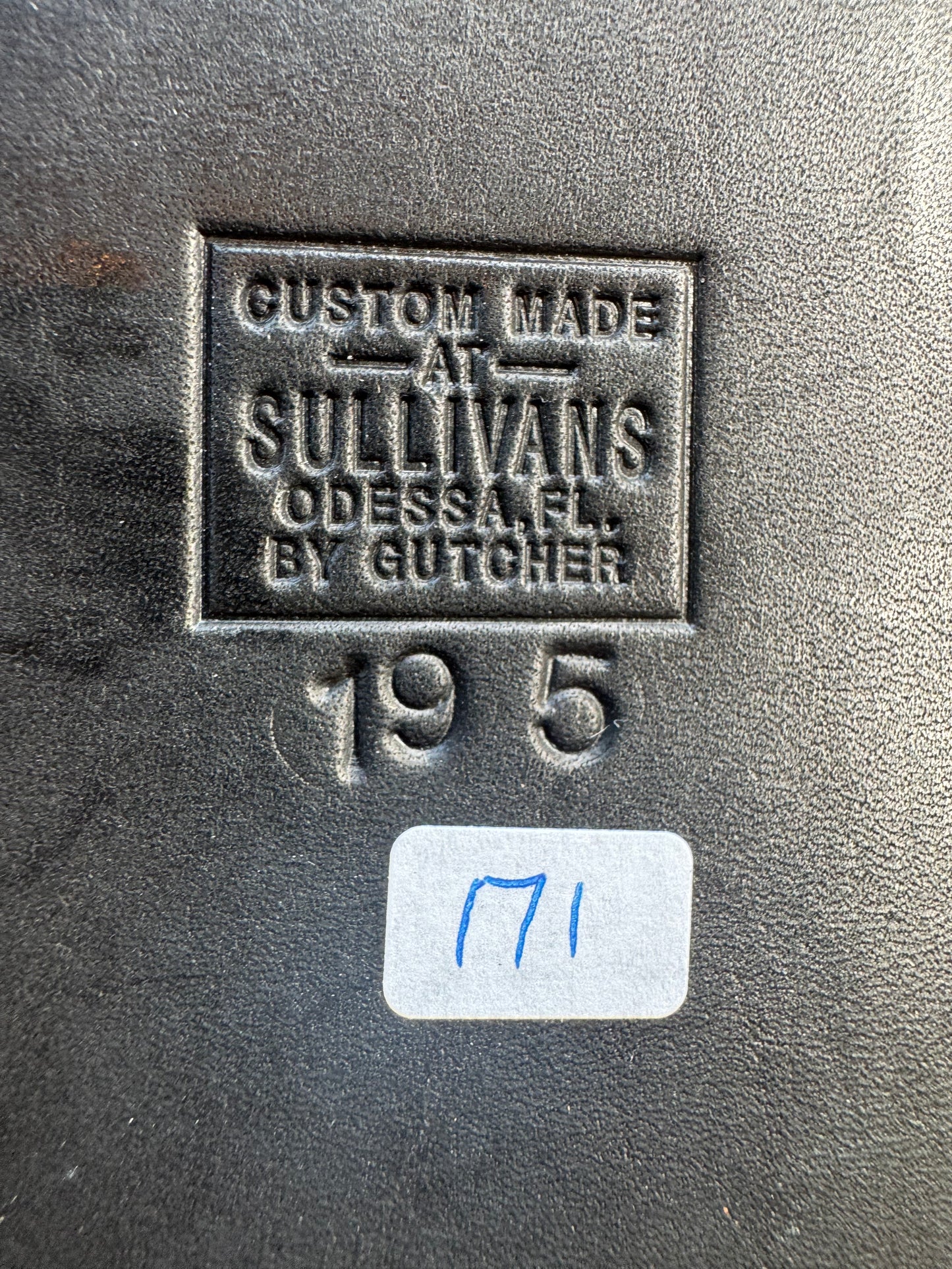 New Randall Sullivans by Gutcher Black Leather Knife Sheath Model 19-5 with Sharpening Stone.