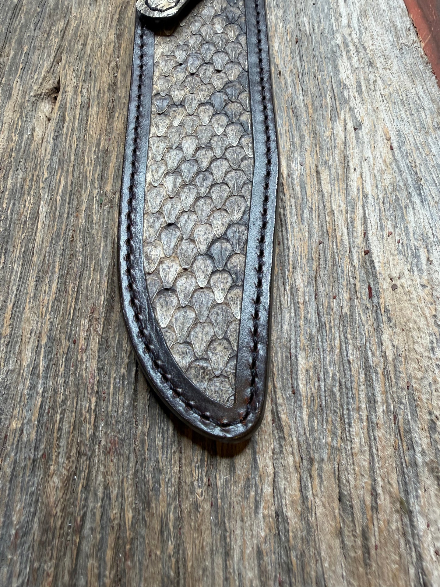 Randall Model 1-8 with Western Diamondback RattleSnake skin from Treeman Sheaths.