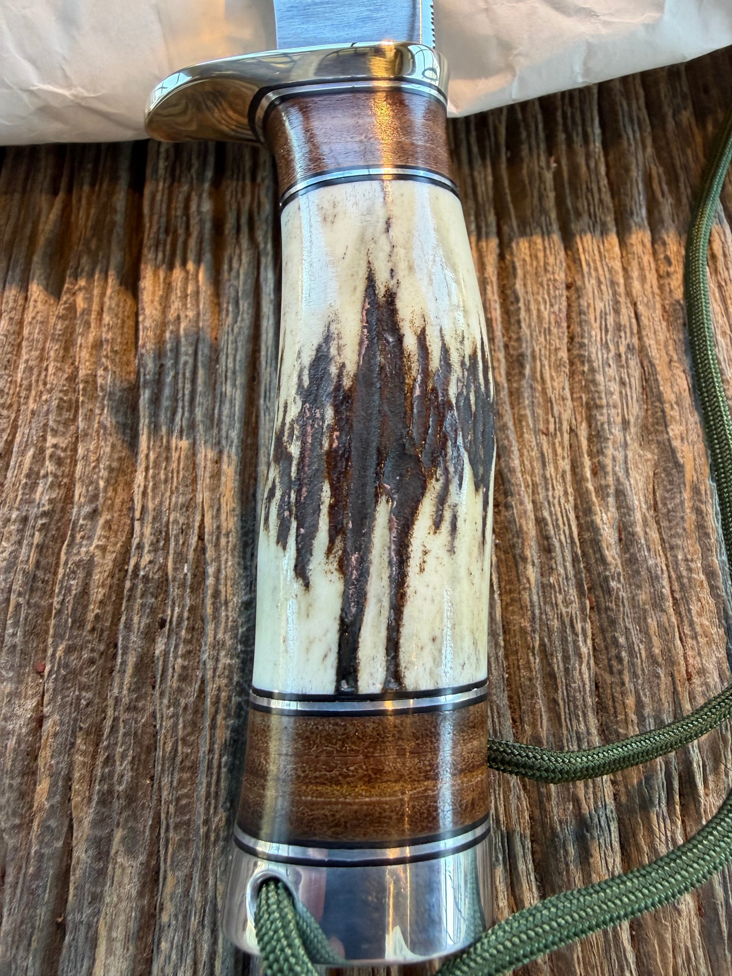 New in paper Randall Knife Model 25-6 Trapper in Stag Leather Handle Stainless Blade, NSH