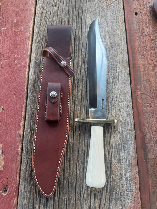 New in Paper Model 12-11 Confederate. Beautiful Dave Warthers Resin with a Brass forward curved hilt and Scalloped brass collar and coolie butt cap.