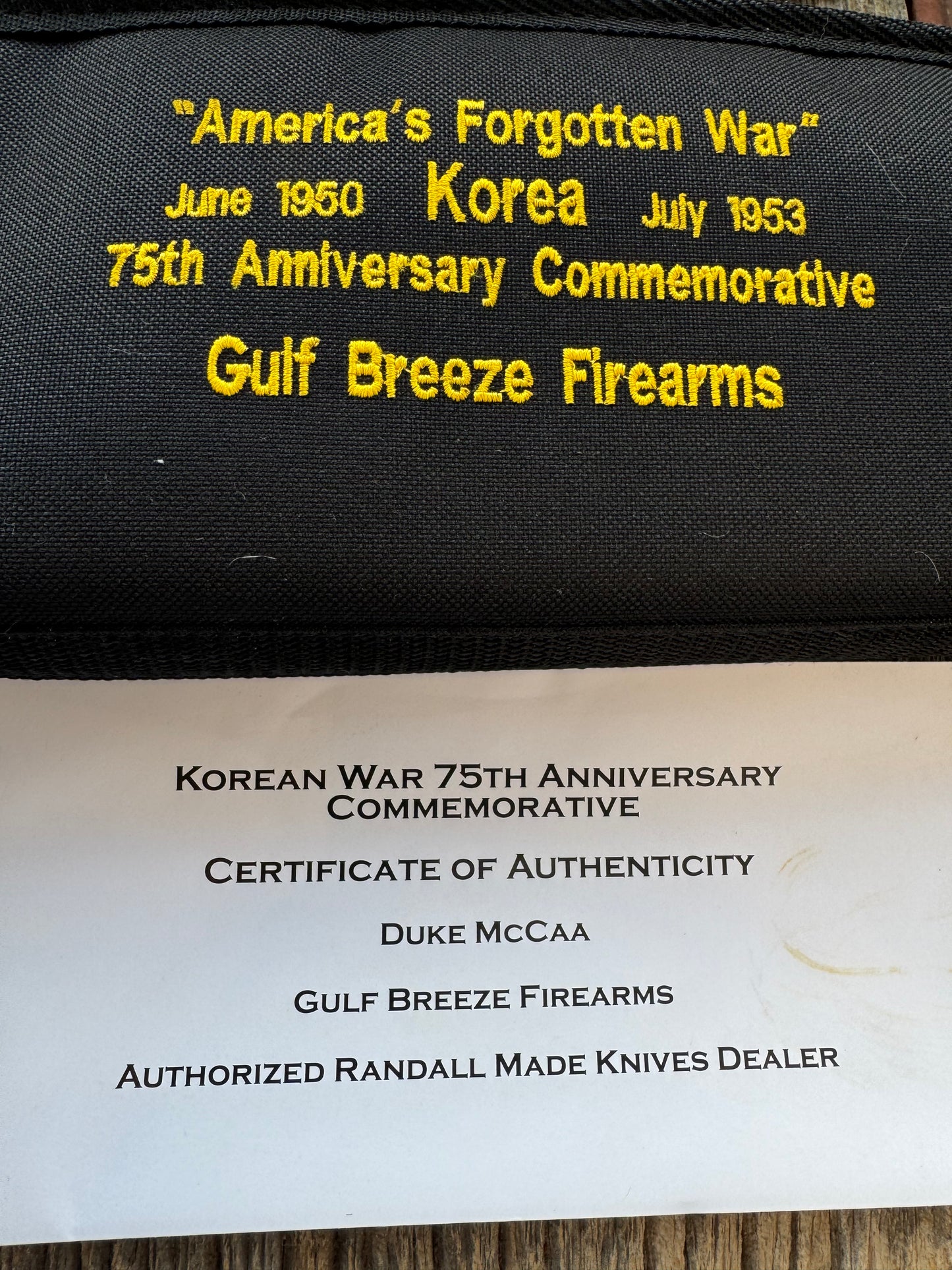 New in Paper Randall Knife Model 2-7 Korean War Commemorative 1 of 50 made Leather