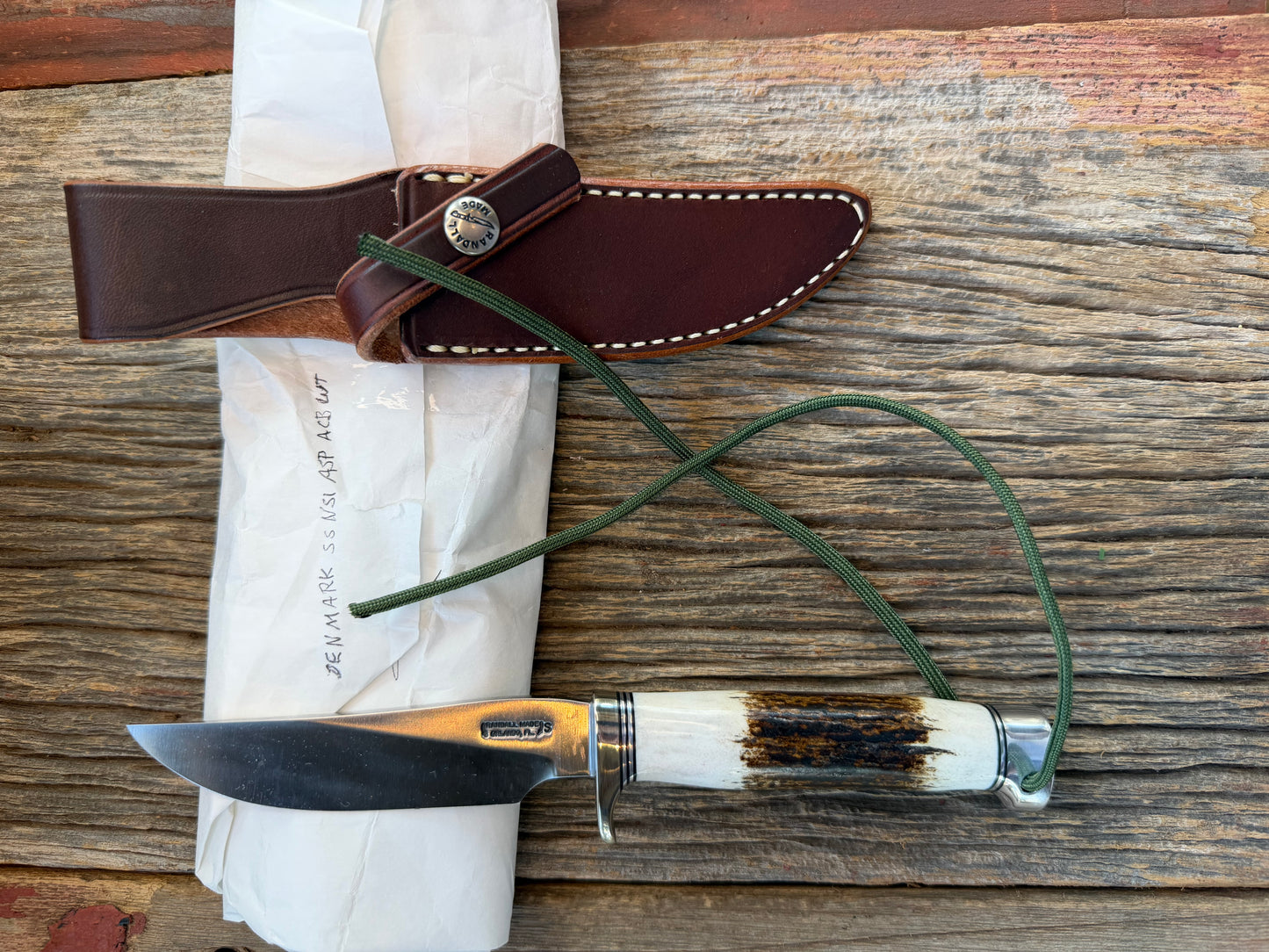 New in Paper Randall Made Knife Model GTR Stainless Nickel Hilt