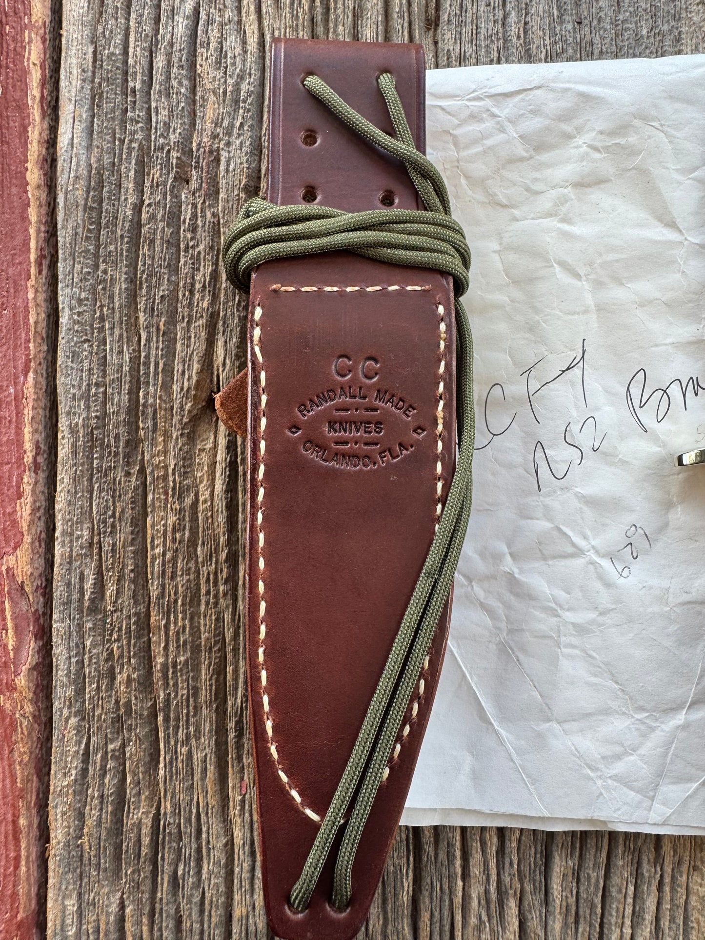 New in Paper Randall Knife Model Combat Companion Black Micarta Handle Stainless Steel, NSH , Lanyard, Nickel Silver Double Hilt.