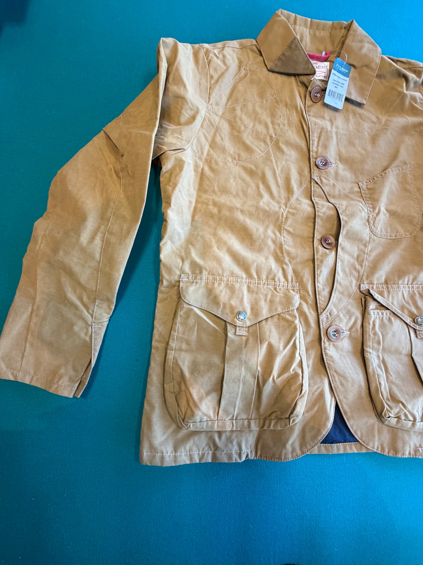 Rare Filson Sales Sample Warm Tan Guide Work Jackets Sz M New With Tags
