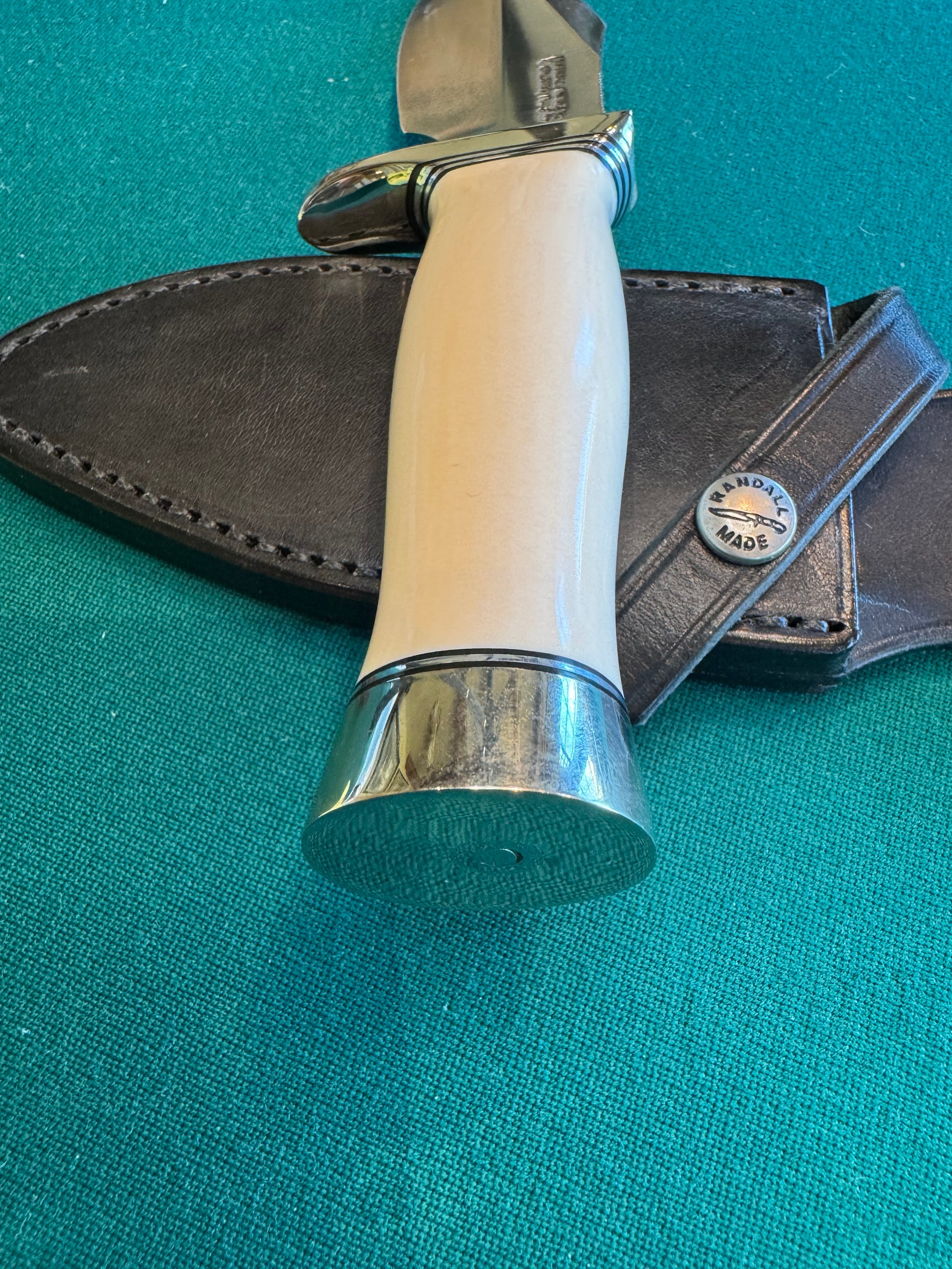 Randall Knife Model 19-5 NSH Resin Ivory Stainless Steel Black Randall Sheath