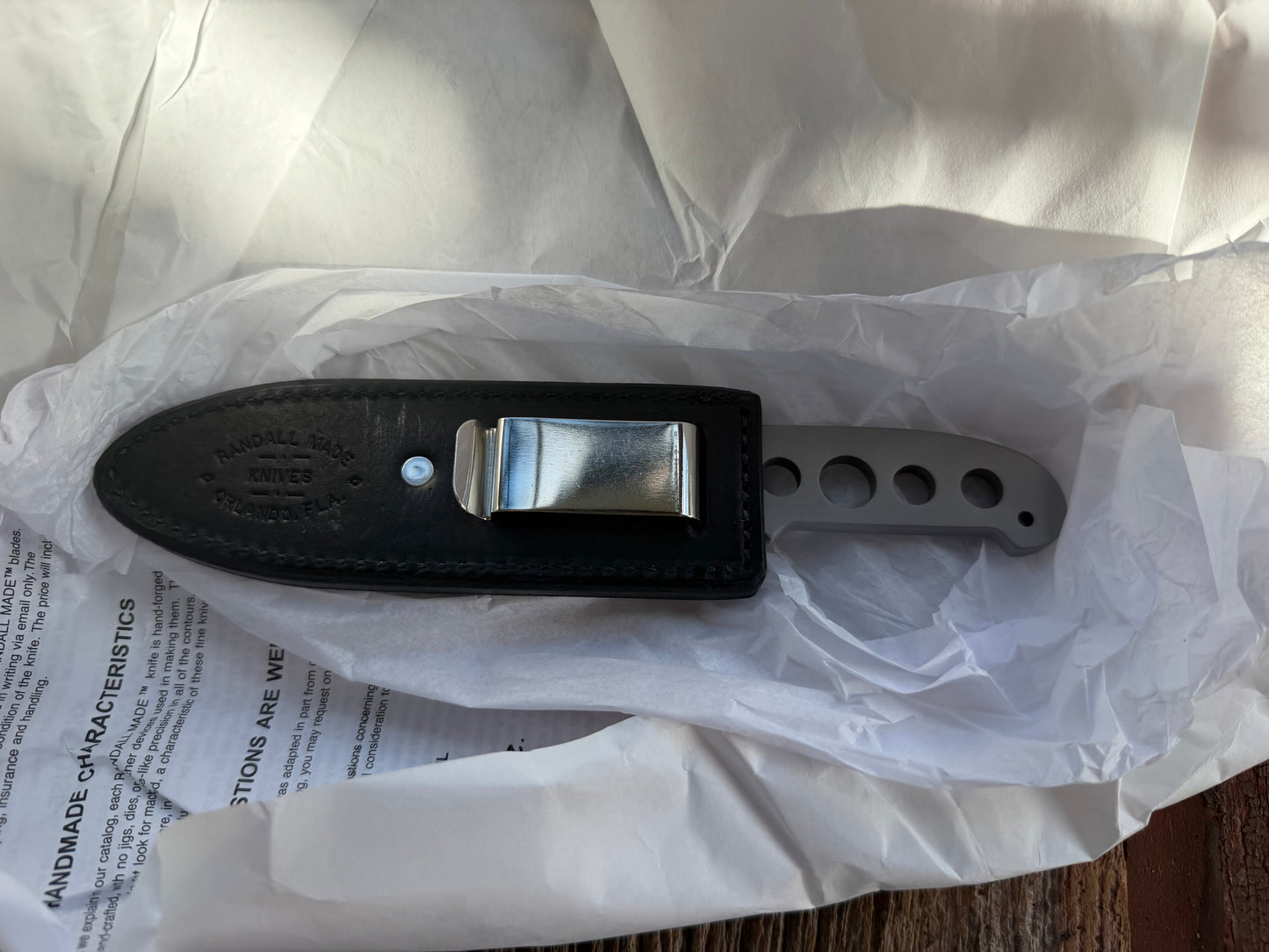 New in paper Randall Knife Model Triathlete  “Non Catalog” Stainless Steel
