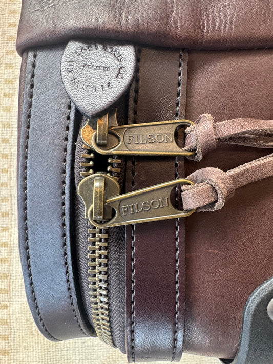 Filson Sierra Weatherproof Leather Rolling Carry-On Bag Luggage 11070439