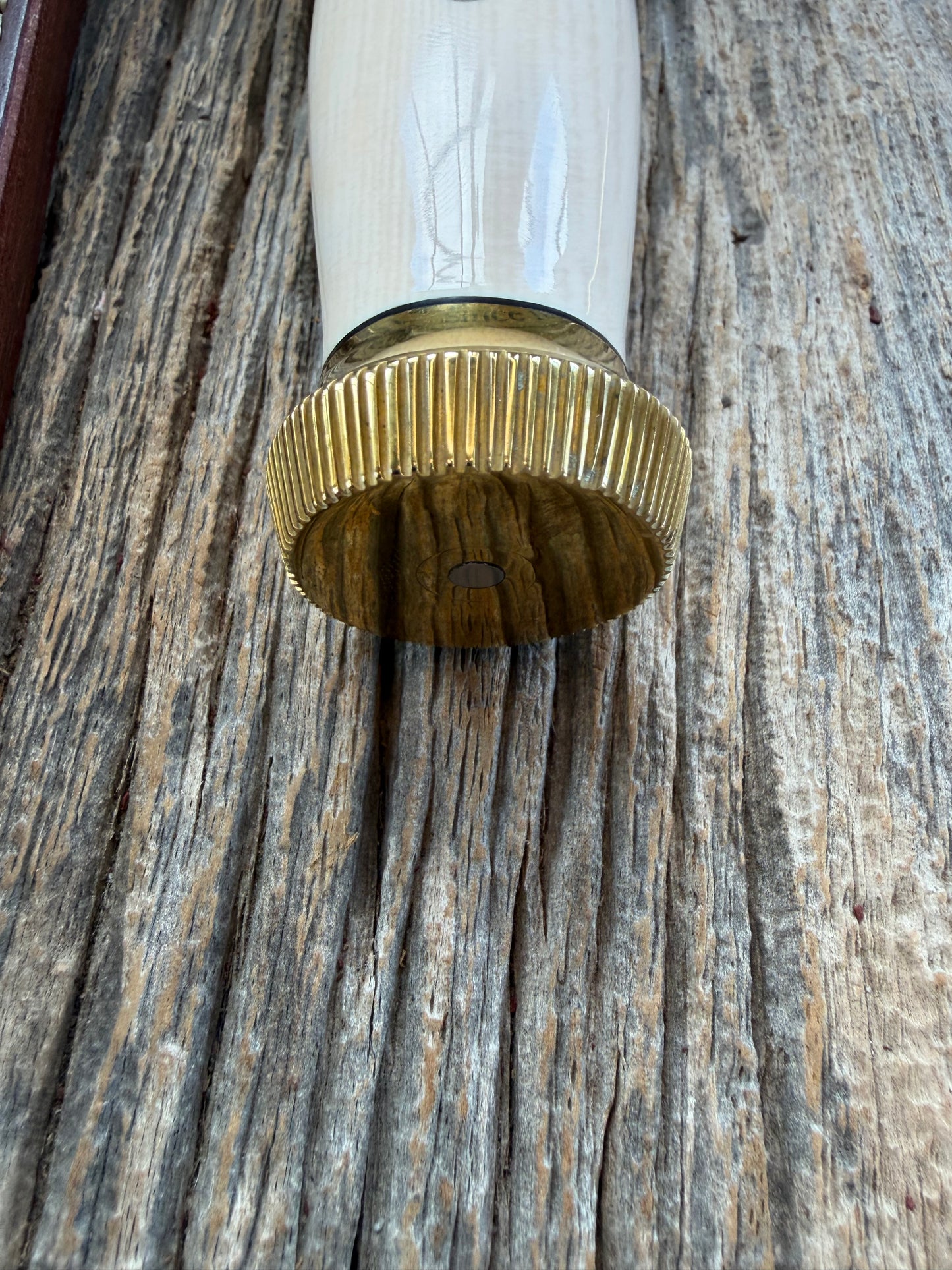 Randall Knife Clinton Special TC Brass Lugged Hilt and Collar, Stainless Steel, Resin, nameplate, scalloped brass butt cap