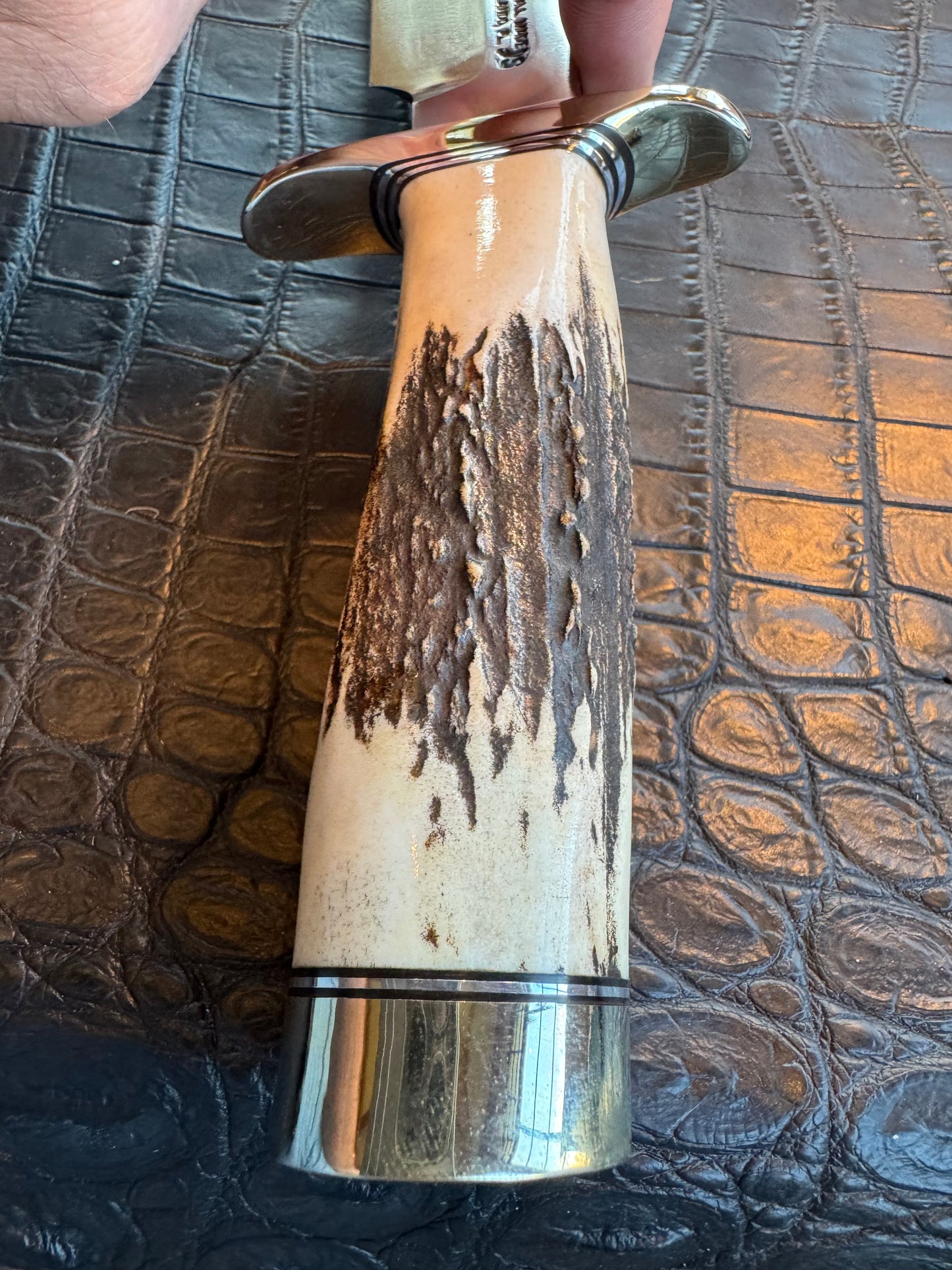 Nice Randall Knife 14-7 1/2 Stag Nickel Silver Hilt + Buttcap Stainless Steel Blade