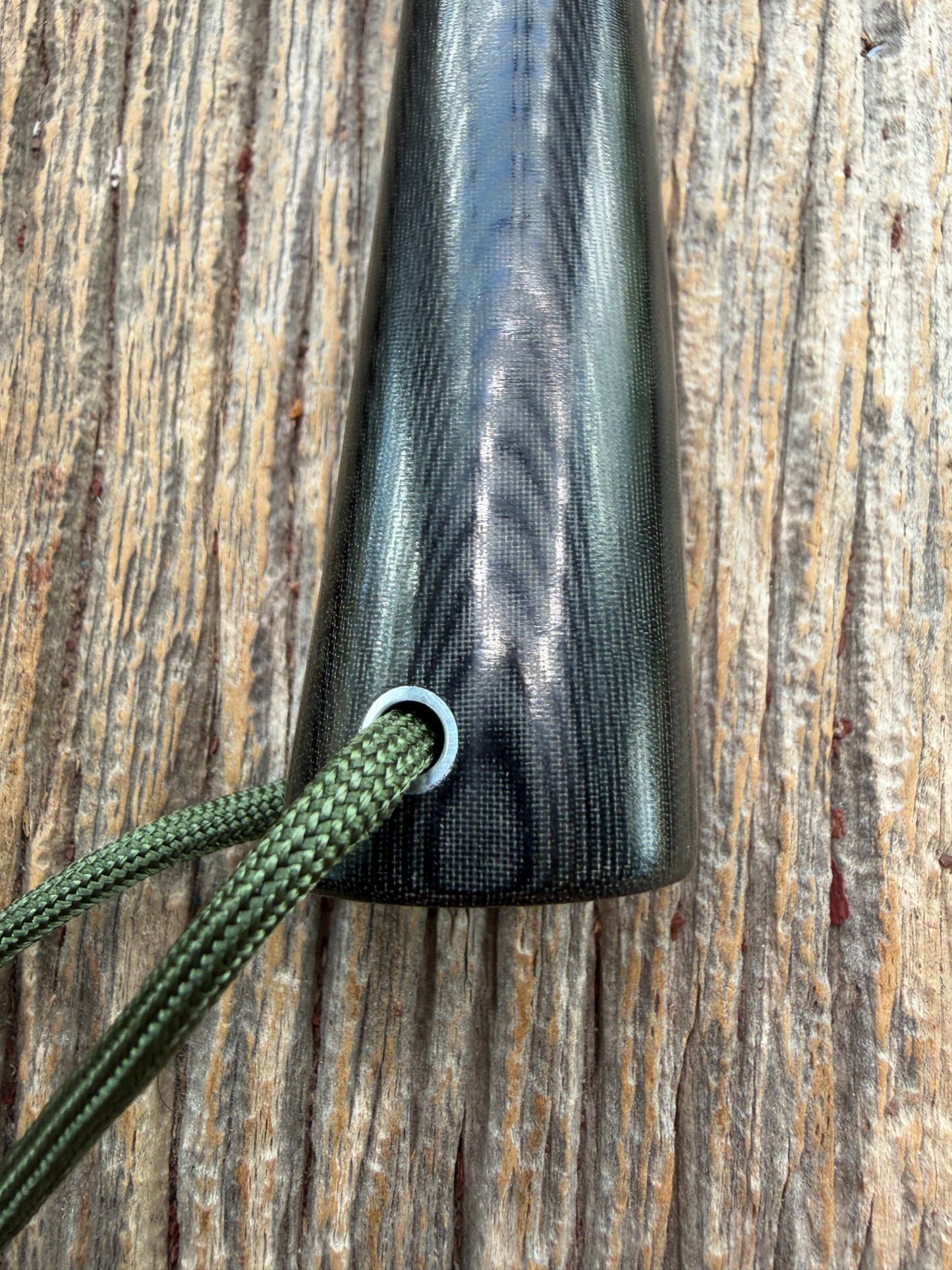 New Randall Non Catalog Model  Cattleman. Black Micarta handle. Nickel silver single hilt and collar. Stainless blade.