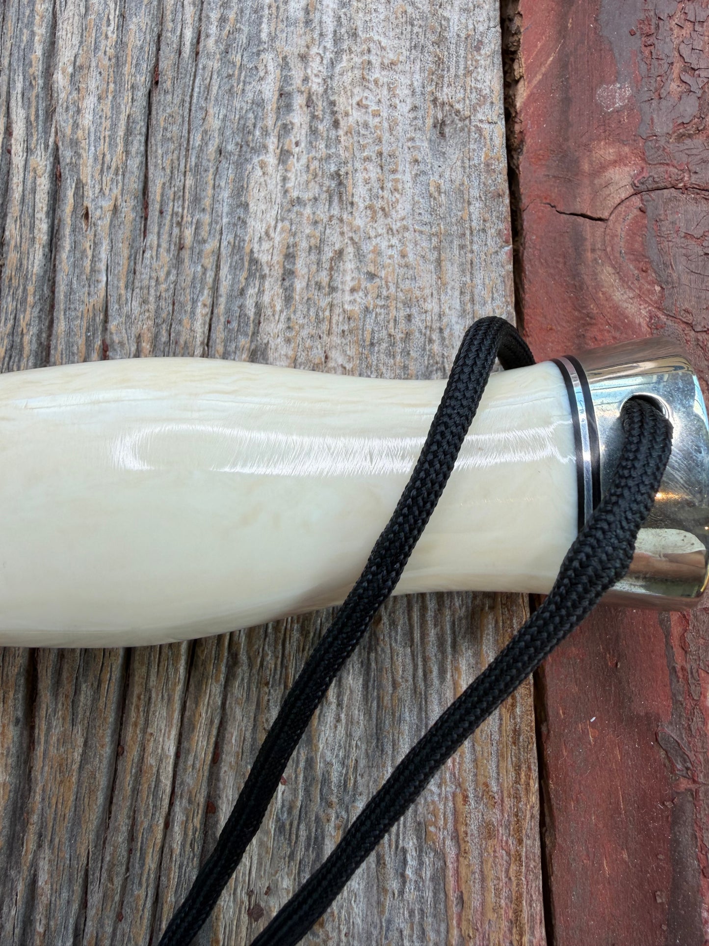 Rare Randall Model 12-9 AI Alternative Ivory etched in the blade, SS NSH + Buttcap Lanyard Wickersham Book noted, Lanyard