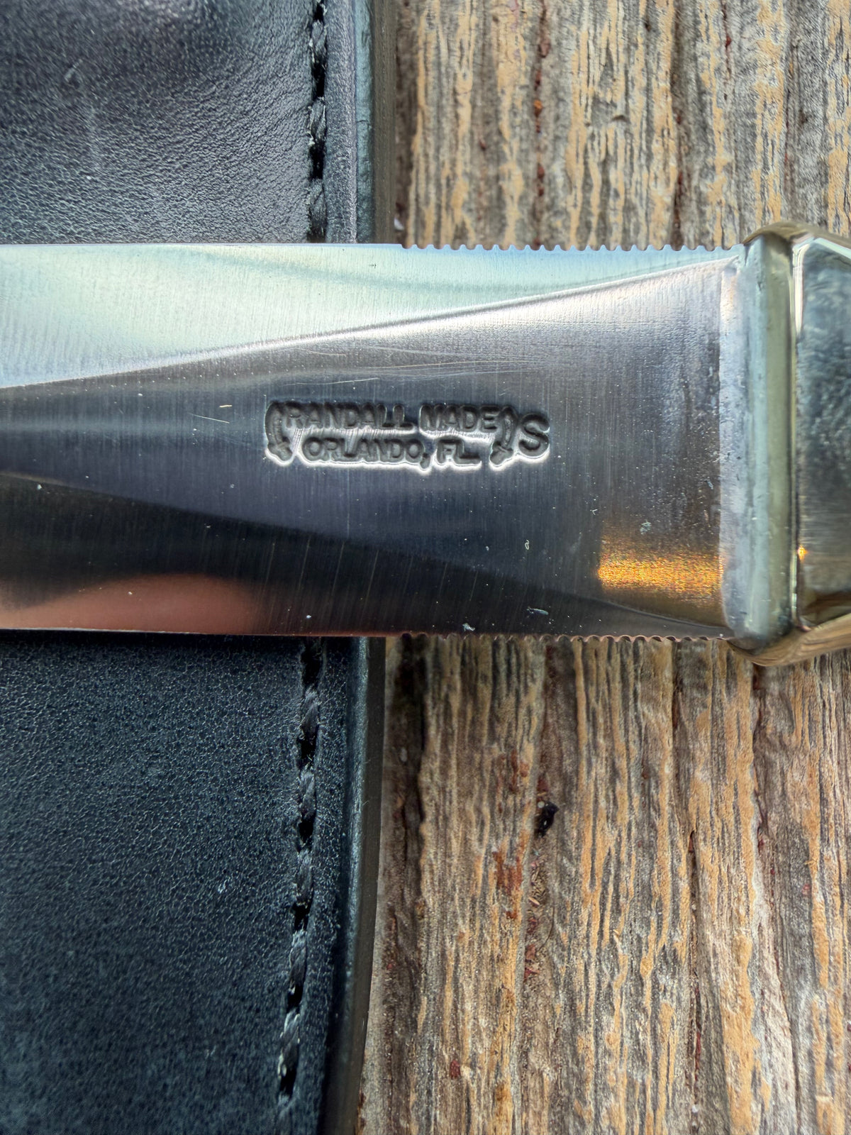 Nice Randall Model “Gambler” 4 Inch in Ivorite Nickel hilt, Stainless, black and aluminum spacers.