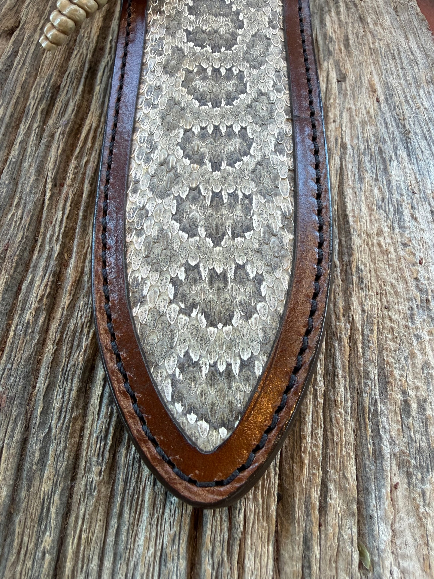 Randall Model Clinton Special with Rattles Sheath in Exotic Prairie RattleSnake from Treeman Sheaths. Tremendous colors on this one.