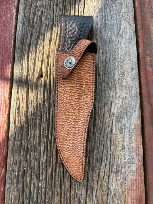 Randall Model 12-8 “Big Bear” Sheath in Exotic Tanned Beaver Pelt by Treeman.